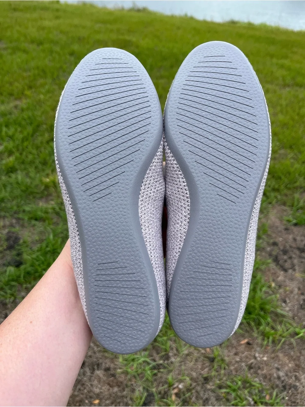 New In Box Allbirds Womens Tree Breezer Knit Flats in Lavender Tone Gray Size 11